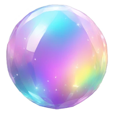 Iridescent pastel Rainbow crystal sphere sticker
