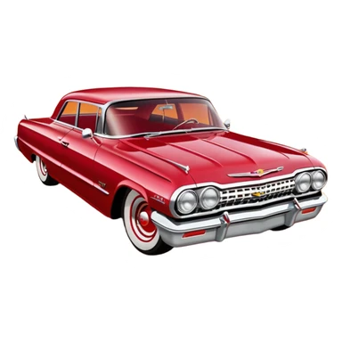 Satan’s streamlined Hot rod custom 1963 impala low rider four door carbon fiber hood body driving through hell  sticker