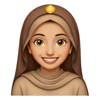 Tête jolie femme emoji arabe Réal sticker