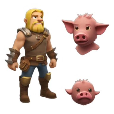 Hog rider clash of clans sticker