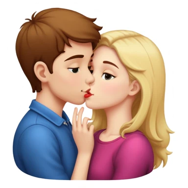 Boy kiss girl  sticker