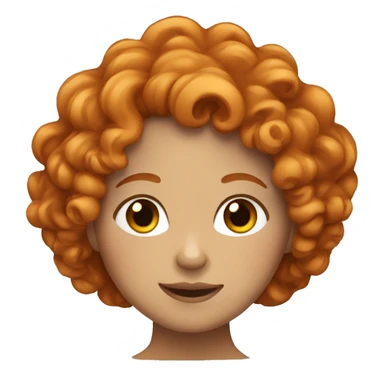 ginger girl with curly hair sticker