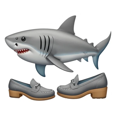 Tiburón con zapatos sticker