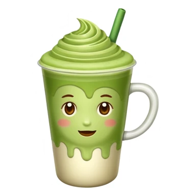 Matcha latte drink  sticker