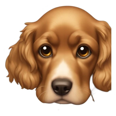 Cocker dormindo olhos fechados sticker