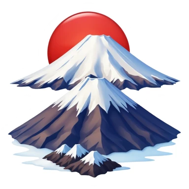 Mount Fuji with red color sticker