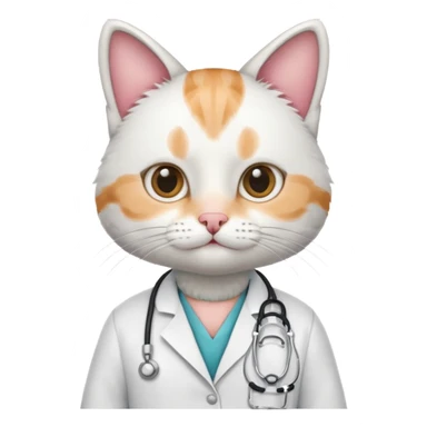 Cat as a doctor sticker
