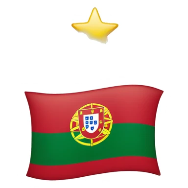 Portugal flag with 5 stars underneath  sticker