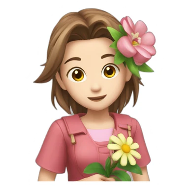 aerith giving flower sticker