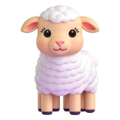 adorable lamb sticker