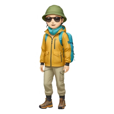 남미 여행에 가는 한국인의 전신을 그려줘! 바로 하이킹 갈 수 있을 정도로 잘 입은!

상체

🧥 방풍·방수 재킷 (고지대·우유니 필수)

👕 얇은 레이어드 2~3벌 (일교차 대비)

하체

👖 편한 바지(청바지 X, 스트레치 추천)

신발

👟 접지력 좋은 운동화 (마추픽추 필수)

🥾 우유니: 방수 신발 or 장화

악세사리

🧣 넥워머·모자 (아침/저녁 체감 -5~10도)

🕶️ 선글라스 (우유니·사막지역 눈부심 강함)
 sticker