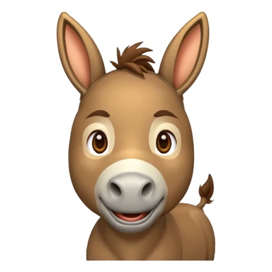  donkey saying good morning  sticker