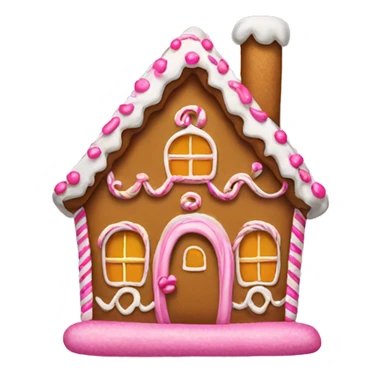 Gingerbread house with a pink bow  sticker