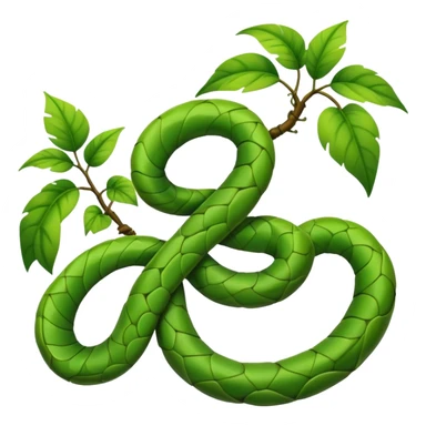 snakey jungle vine plant sticker