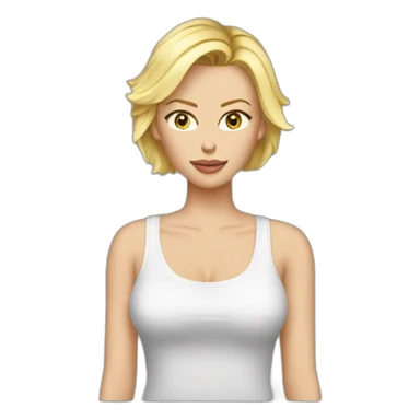 charlize theron wearing t-shirt sticker