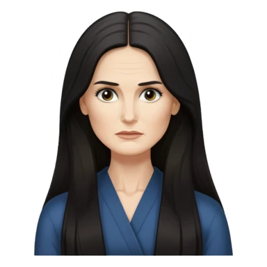 Demi Moore serious up to the waist sticker