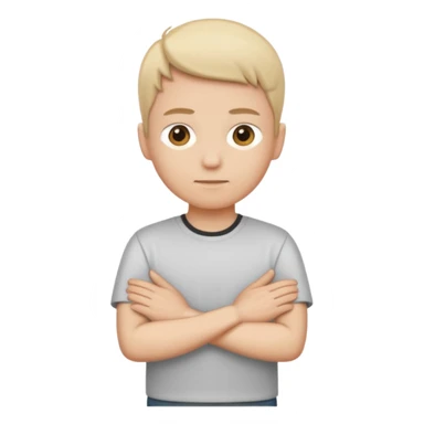 stand and wait with folded hands sticker