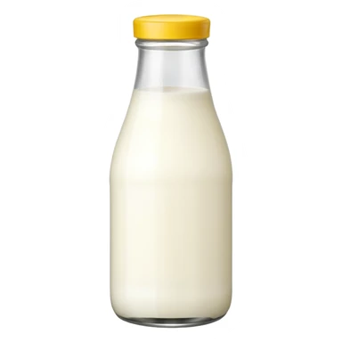 baby Milk bottle with yellow cap  sticker