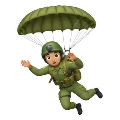 army man parachuting sticker