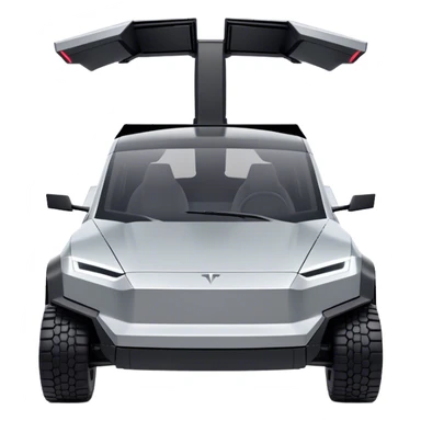 Tesla Cybertruck - Tesla (Model Year: 2022) (Iconic colour: Silver) sticker