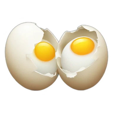 two broken eggs sticker