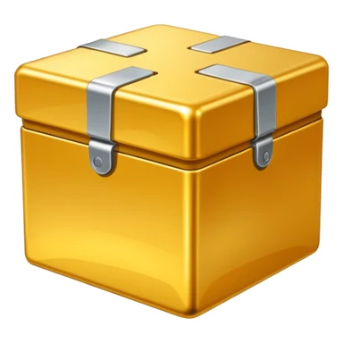 Clean Gold box direct frontal view sticker