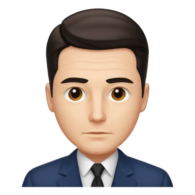 white dude with tight slick back hair going backwards sticker