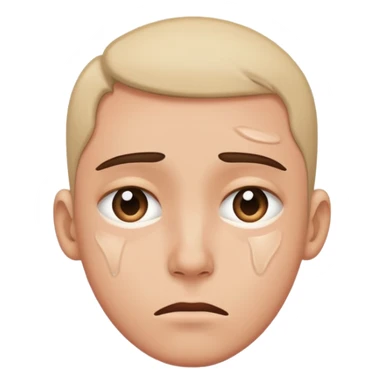 a face w a single tear rolling down sticker