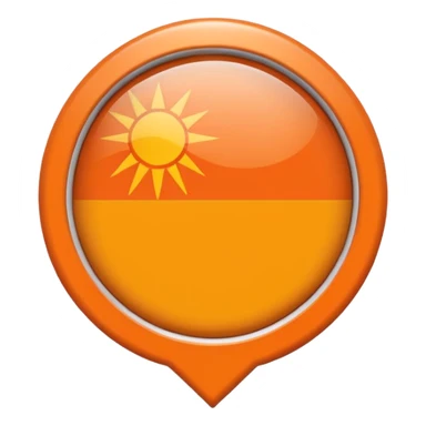 Make a flag in which fully white and in centre a circle of color orange sticker