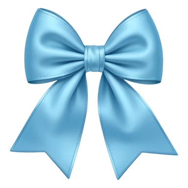 Light blue colour bow sticker