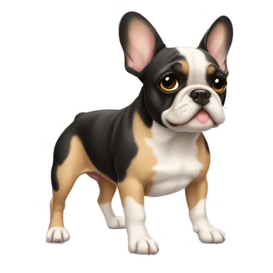 French bulldog black and tan  sticker