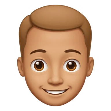 Funny caricature style cartoon, big head small body, happy face sticker