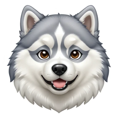 Proud victorious husky with chest puffed out sticker