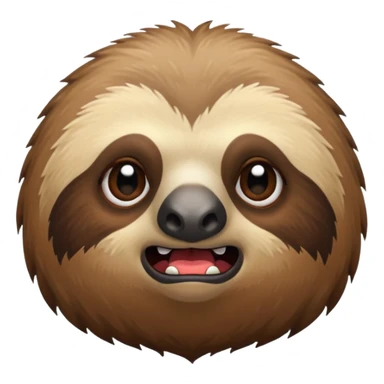 Perezoso con cara de enojado hazle como una x en el lado izquierdo de la cara  sticker