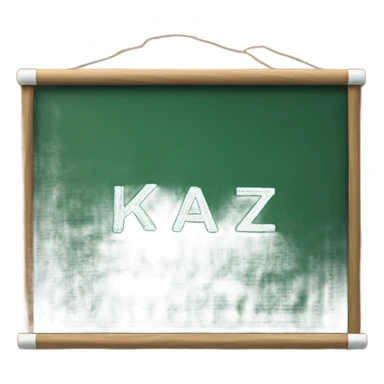 Green board that says Katz is chalked sticker
