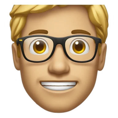 Un homme avec des lunette de soleil qui fait un doigts d'honneur sticker