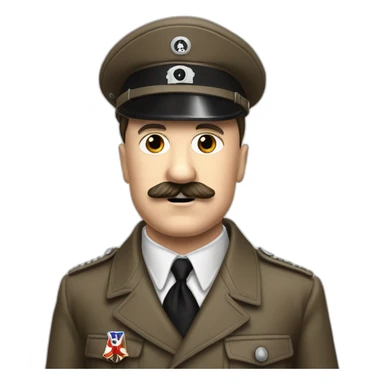 Adolf hitler  with Eiffel tower sticker