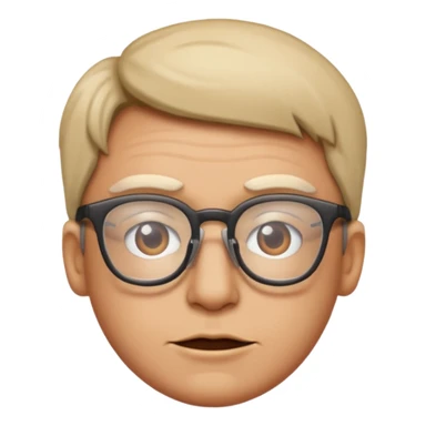 Rizz face glasses pulled down  sticker