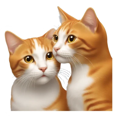 Un chat roux qui se bat avec un chat roux plus grand  sticker