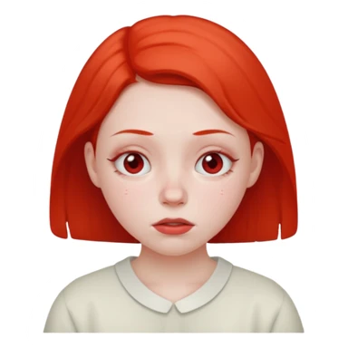 sick red girl sticker
