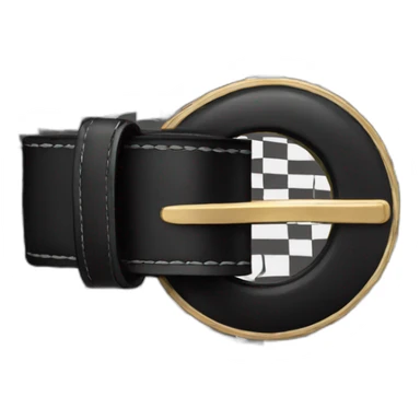Black Checkered LV Buckle Belt sticker