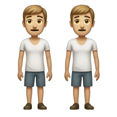 Standing man emoji but he’s got a sad face  sticker
