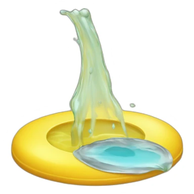 Disque de liquide jaune sticker