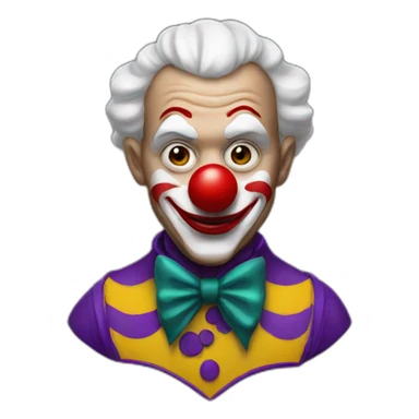 Clown wearing a batman suit sticker
