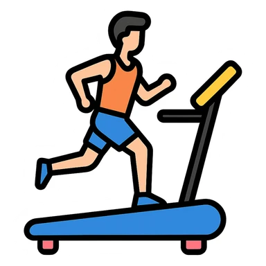 sportsman running on thr treadmill sticker