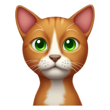 Skinny red cat with sad green eyes sticker