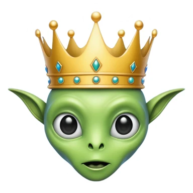 alien with crown sticker