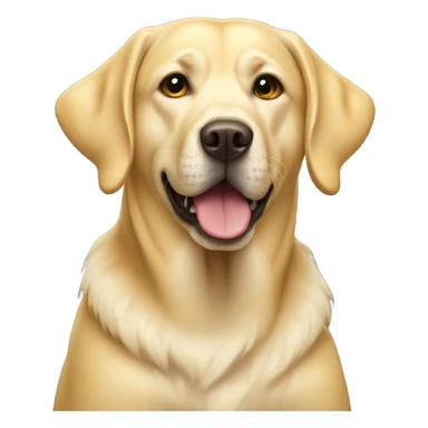 yellow lab dog wearing a wig sticker