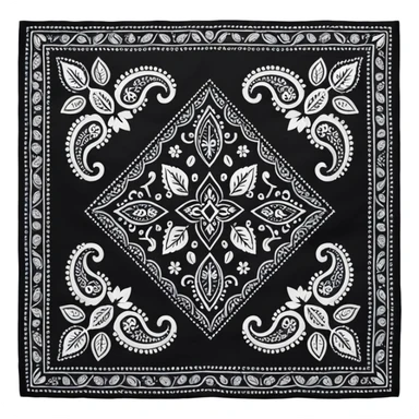 Black Paisley Bandana sticker