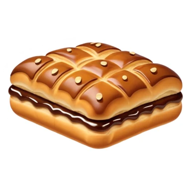 Une pain au chocolat qui rigole sticker